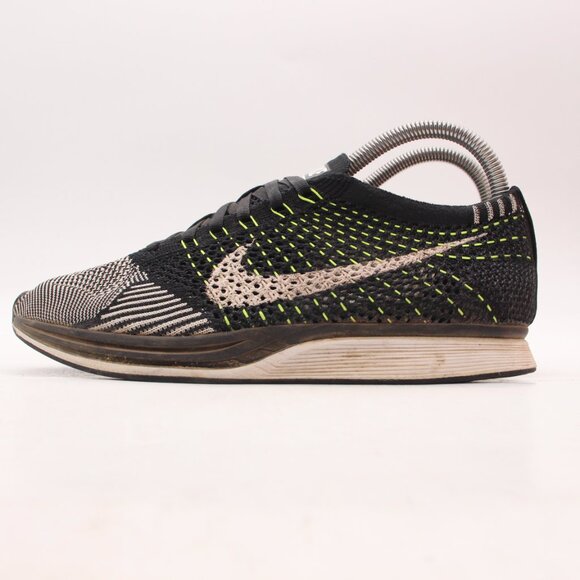 Nike Flyknit Racer Men's 6.5 Black Fabric Running Shoes Sneakers 526628-011 - Picture 4 of 9